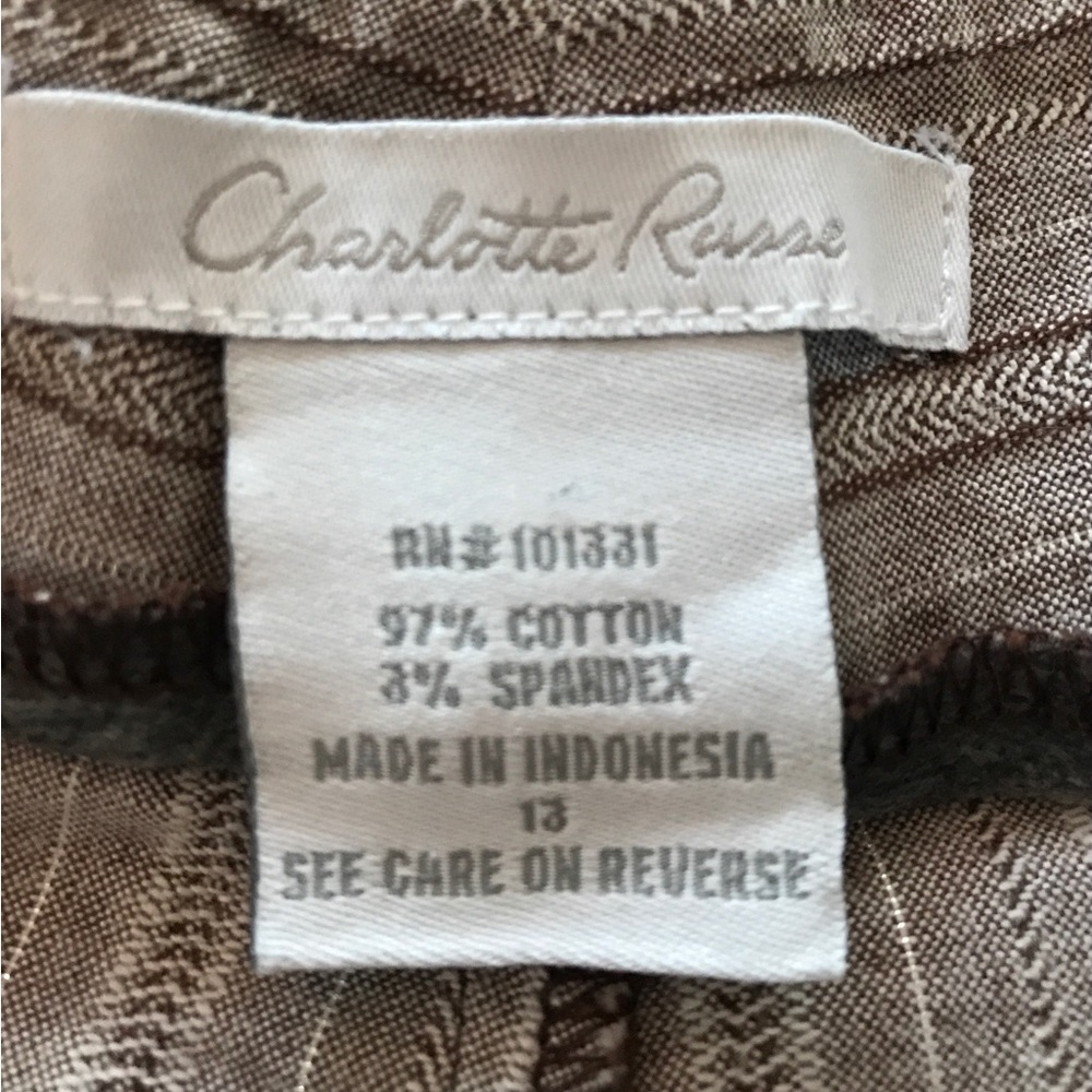 Wide-leg (looks like skirt) Capri pants w/silver thread highlight 18” flat 20.5” - Picture 5 of 7